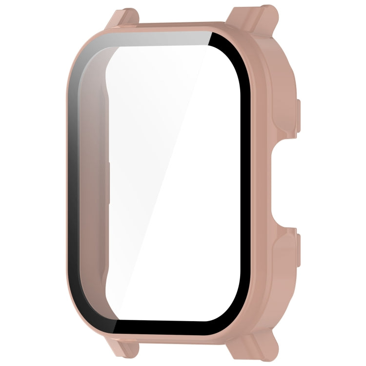 For Xiaomi Haylou Watch 2 LS02 PC + Tempered Film Integrated Watch Protective Case(Pink) - Watch Cases by PMC TechLife | Online Shopping South Africa | PMC TechLife
