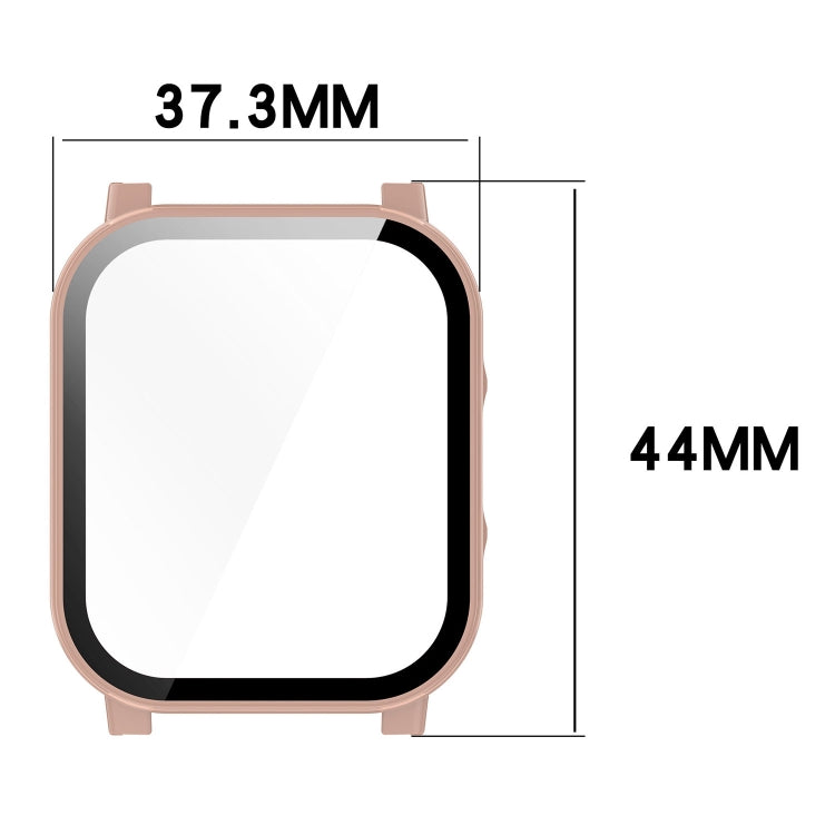 For Xiaomi Haylou Watch 2 LS02 PC + Tempered Film Integrated Watch Protective Case(Ivory White) - Watch Cases by PMC TechLife | Online Shopping South Africa | PMC TechLife