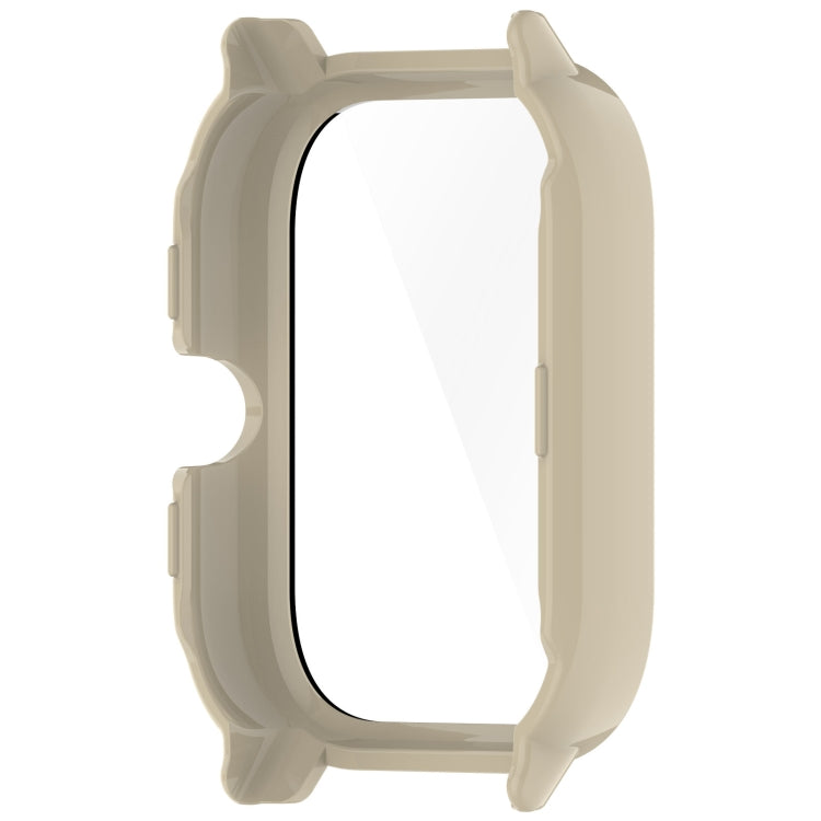 For P66 / P66D / P66ED 1.85 inch Watch PC + Tempered Film Integrated Watch Protective Case(Ivory White) - Watch Case by PMC TechLife | Online Shopping South Africa | PMC TechLife