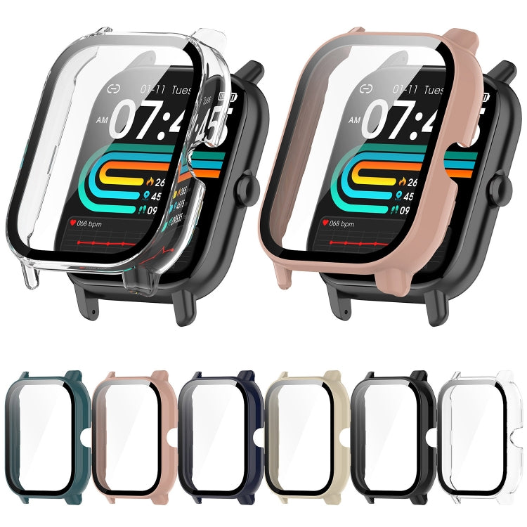 For P66 / P66D / P66ED 1.85 inch Watch PC + Tempered Film Integrated Watch Protective Case(Transparent) - Watch Case by PMC TechLife | Online Shopping South Africa | PMC TechLife