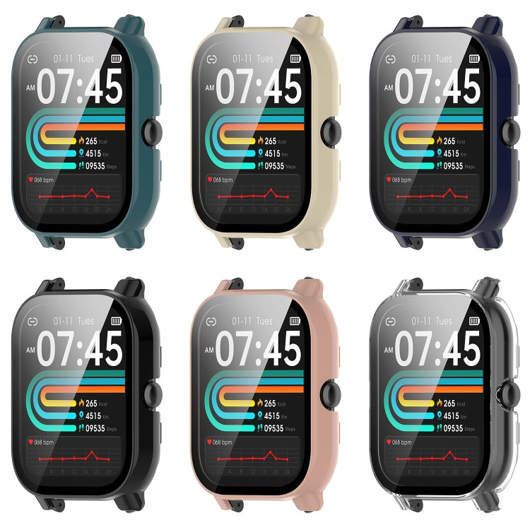 For P66 / P66D / P66ED 1.85 inch Watch PC + Tempered Film Integrated Watch Protective Case(Pink) - Watch Case by PMC TechLife | Online Shopping South Africa | PMC TechLife