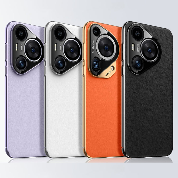 For Huawei Pura 70 Pro / 70 Pro+ Plain Leather Series Shockproof Phone Case(Purple) - free shipping - PMC Jewellery - Order now!