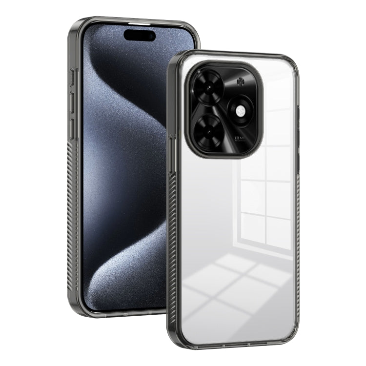 For Tecno Spark Go 2024 / Spark 20 / Pop 8 Anti-slip Clear Acrylic Hybrid TPU Phone Case(Black) - Tecno Cases by PMC Jewellery | Online Shopping South Africa | PMC Jewellery | Buy Now Pay Later Mobicred