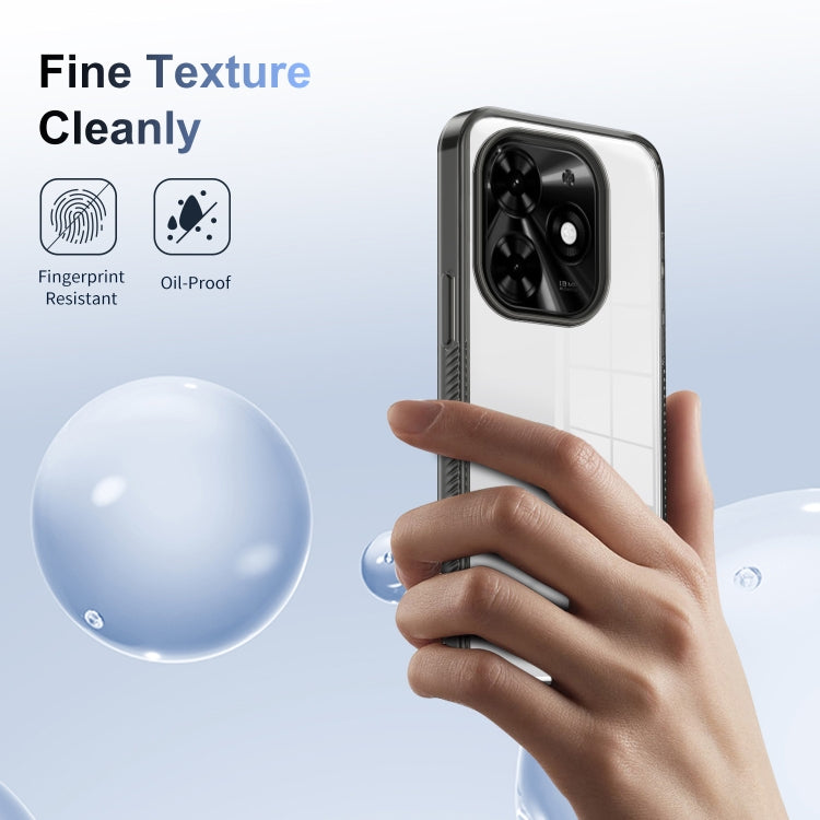 For Tecno Spark Go 2024 / Spark 20 / Pop 8 Anti-slip Clear Acrylic Hybrid TPU Phone Case(Black) - Tecno Cases by PMC Jewellery | Online Shopping South Africa | PMC Jewellery | Buy Now Pay Later Mobicred