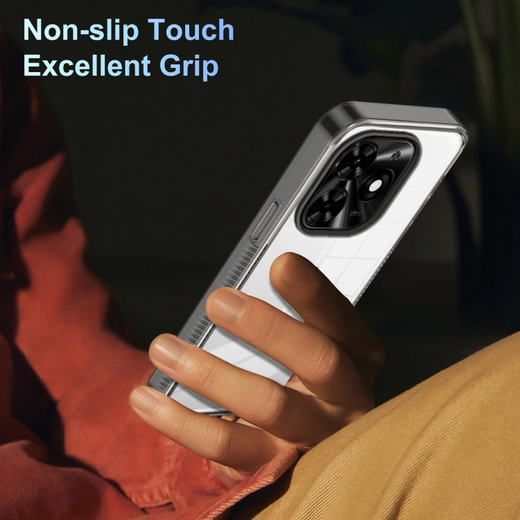 For Tecno Spark Go 2024 / Spark 20 / Pop 8 Anti-slip Clear Acrylic Hybrid TPU Phone Case(Black) - Tecno Cases by PMC Jewellery | Online Shopping South Africa | PMC Jewellery | Buy Now Pay Later Mobicred