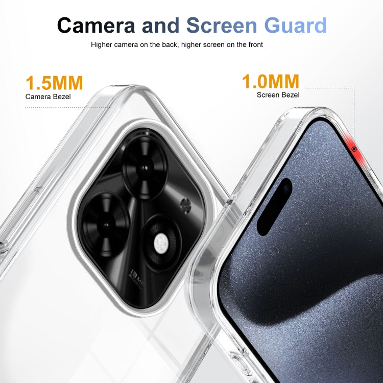 For Tecno Spark Go 2024 / Spark 20 / Pop 8 Anti-slip Clear Acrylic Hybrid TPU Phone Case(Transparent) - Tecno Cases by PMC Jewellery | Online Shopping South Africa | PMC Jewellery | Buy Now Pay Later Mobicred