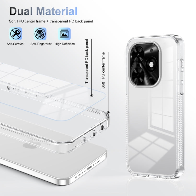 For Tecno Spark Go 2024 / Spark 20 / Pop 8 Anti-slip Clear Acrylic Hybrid TPU Phone Case(Transparent) - Tecno Cases by PMC Jewellery | Online Shopping South Africa | PMC Jewellery | Buy Now Pay Later Mobicred
