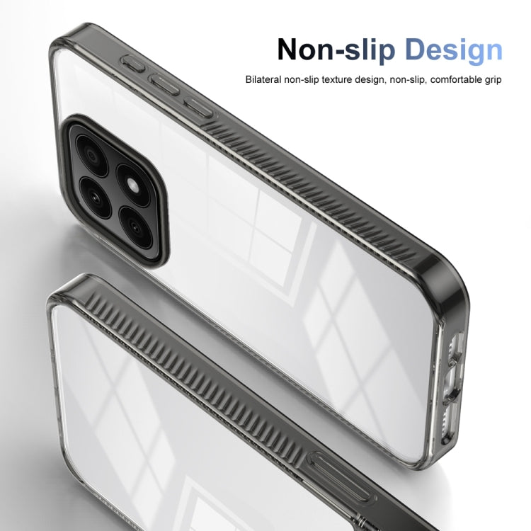 For Honor X8b 2.5mm Anti-slip Clear Acrylic Hybrid TPU Phone Case(Black) - Honor Cases by PMC TechLife | Online Shopping South Africa | PMC TechLife | Buy Now Pay Later Mobicred