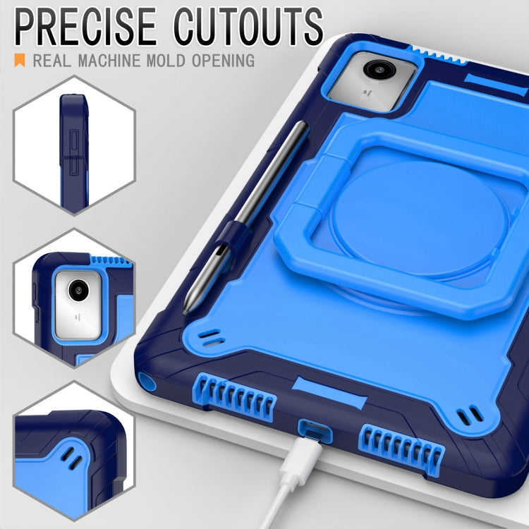 For Lenovo Tab M11/ Xiaoxin Pad 11 2024 Handle Robot Silicone Hybrid PC Tablet Case(Navy Blue Blue) - Lenovo by PMC Jewellery | Online Shopping South Africa | PMC Jewellery | Buy Now Pay Later Mobicred