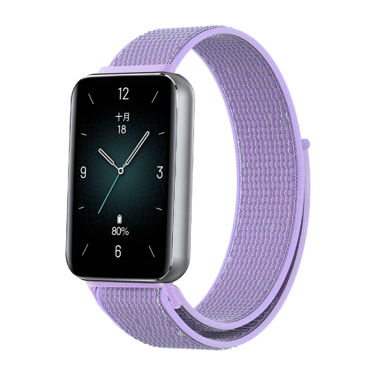 For Honor Band 9 Woven Nylon Loop Watch Band(Purple) - Watch Bands by PMC TechLife | Online Shopping South Africa | PMC TechLife