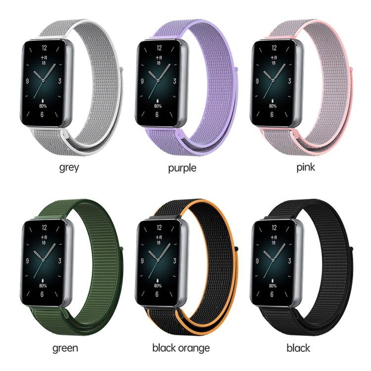 For Honor Band 9 Woven Nylon Loop Watch Band(Black) - Watch Bands by PMC TechLife | Online Shopping South Africa | PMC TechLife