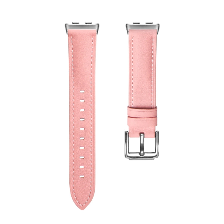 For Honor Band 9 Genuine Leather Watch Band(Pink) - Watch Bands by PMC TechLife | Online Shopping South Africa | PMC TechLife | Buy Now Pay Later Mobicred