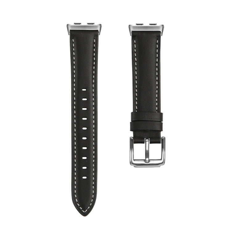 For Honor Band 9 Genuine Leather Watch Band(Black) - Watch Bands by PMC TechLife | Online Shopping South Africa | PMC TechLife