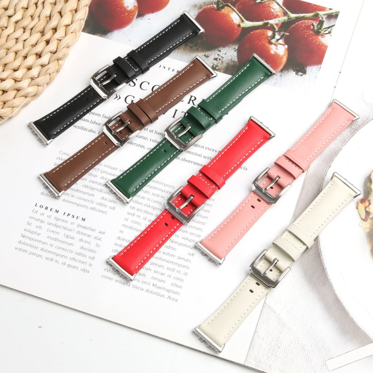 For Honor Band 9 Genuine Leather Watch Band(Black) - Watch Bands by PMC TechLife | Online Shopping South Africa | PMC TechLife