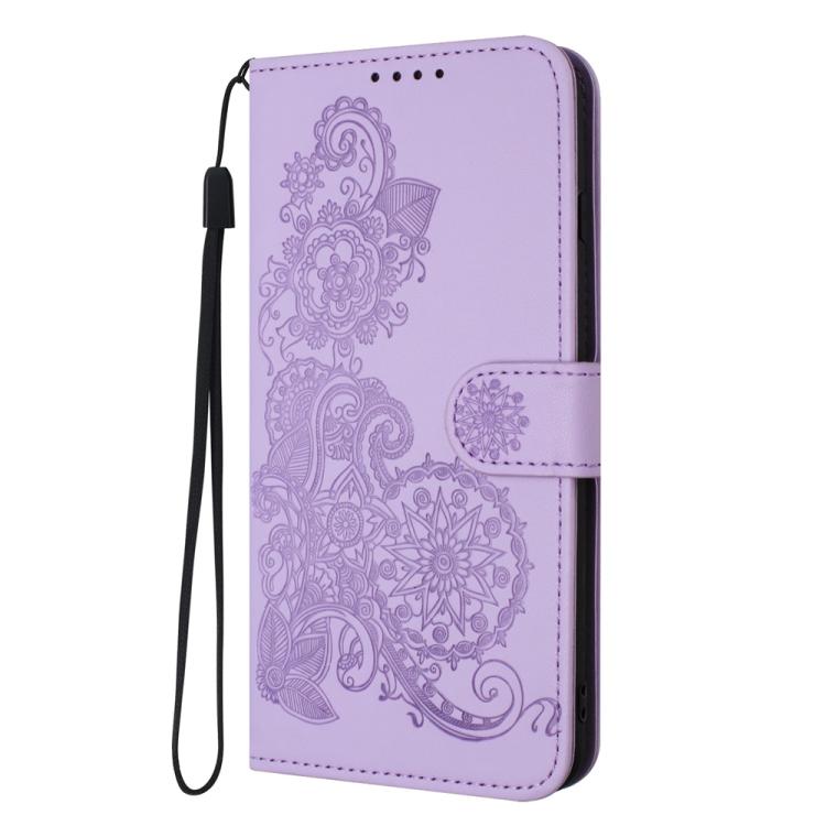 For iPhone 17 Pro Max Datura Flower Embossed Flip Leather Phone Case(Purple) - free shipping - PMc TechLife - Order now!