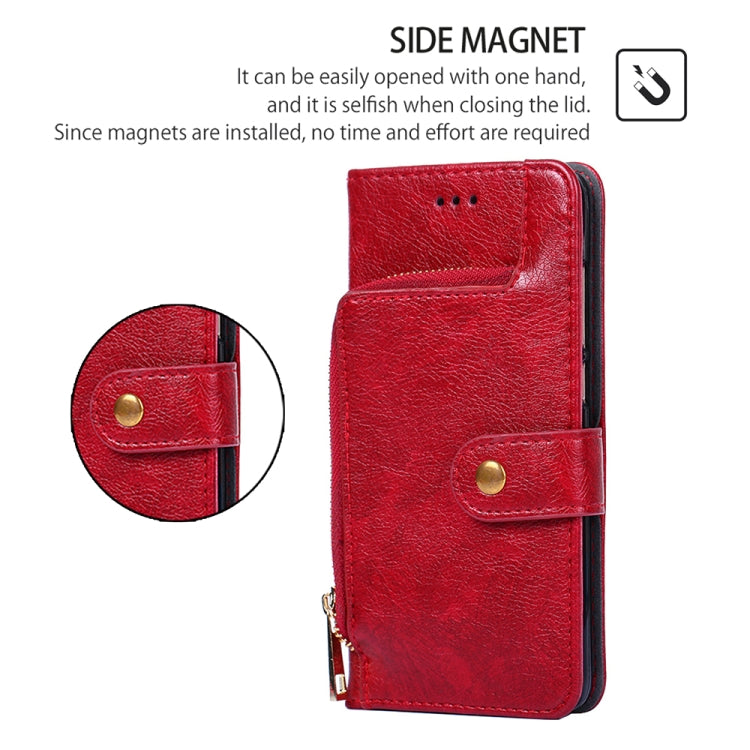 For Motorola Moto G Play 4G 2024 Zipper Bag Leather Phone Case(Red) - Motorola Cases by PMC Jewellery | Online Shopping South Africa | PMC Jewellery | Buy Now Pay Later Mobicred