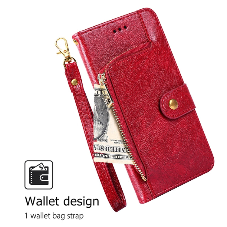 For Motorola Edge 5G 2024 Zipper Bag Leather Phone Case(Red) - Motorola Cases by PMC Jewellery | Online Shopping South Africa | PMC Jewellery | Buy Now Pay Later Mobicred