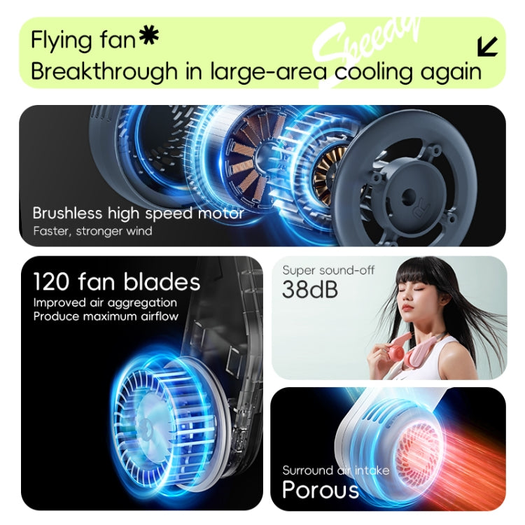 MF089 Speedy Neck Band Electric Fan(White) - Electric Fans by PMC TechLife | Online Shopping South Africa | PMC TechLife | Buy Now Pay Later Mobicred