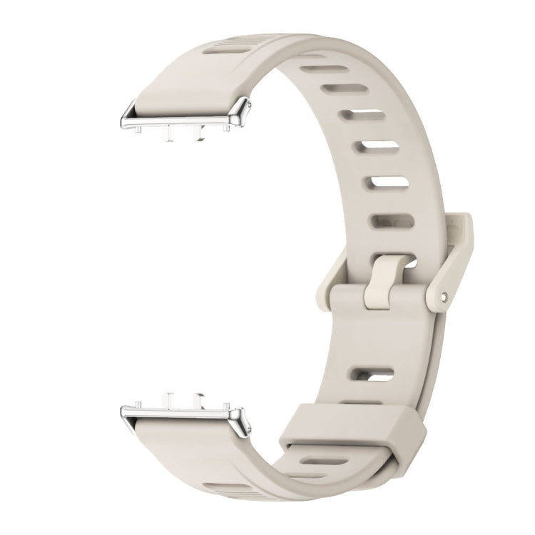 For Samsung Galaxy Fit 3 Mijobs Flat Hole Silicone Watch Band(Grey+Silver) - free shipping - PMc TechLife - Order now!