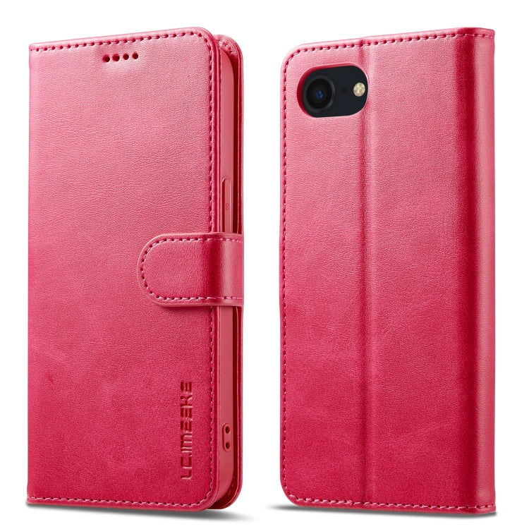 LC.IMEEKE Calf Texture Horizontal Flip Leather Case For iPhone 16e(Red) - iPhone 16e Cases by LC.IMEEKE | Online Shopping South Africa | PMC TechLife | Buy Now Pay Later Mobicred