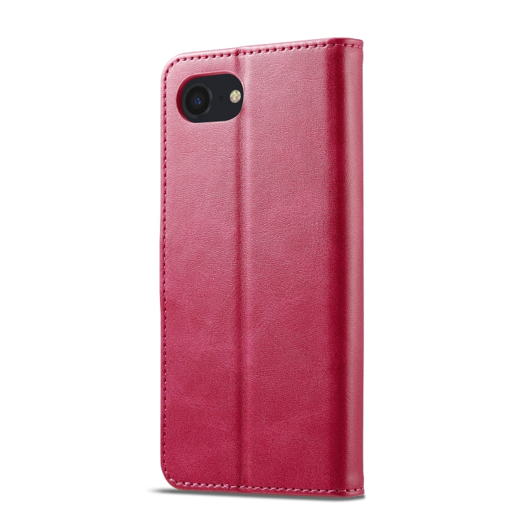 LC.IMEEKE Calf Texture Horizontal Flip Leather Case For iPhone 16e(Red) - iPhone 16e Cases by LC.IMEEKE | Online Shopping South Africa | PMC TechLife | Buy Now Pay Later Mobicred