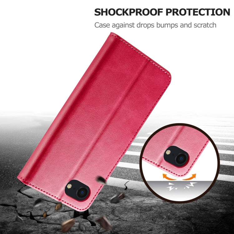 LC.IMEEKE Calf Texture Horizontal Flip Leather Case For iPhone 16e(Red) - iPhone 16e Cases by LC.IMEEKE | Online Shopping South Africa | PMC TechLife | Buy Now Pay Later Mobicred