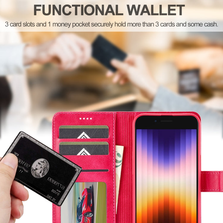 LC.IMEEKE Calf Texture Horizontal Flip Leather Case For iPhone 16e(Red) - iPhone 16e Cases by LC.IMEEKE | Online Shopping South Africa | PMC TechLife | Buy Now Pay Later Mobicred