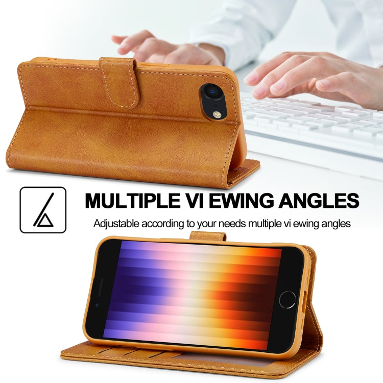 LC.IMEEKE Calf Texture Horizontal Flip Leather Case For iPhone 16e(Yellow) - iPhone 16e Cases by LC.IMEEKE | Online Shopping South Africa | PMC TechLife | Buy Now Pay Later Mobicred