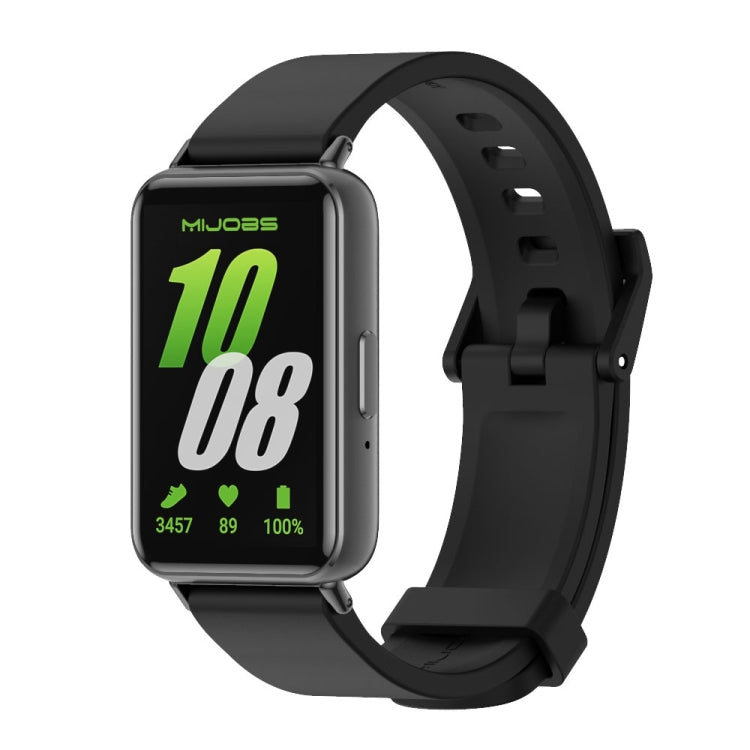 For Samsung Galaxy Fit 3 Mijobs Silicone Watch Band(Black) - Watch Bands by MIJOBS | Online Shopping South Africa | PMC TechLife | Buy Now Pay Later Mobicred