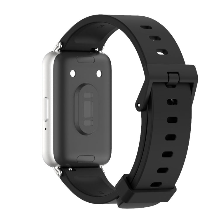 For Samsung Galaxy Fit 3 Mijobs Silicone Watch Band(Black+Silver) - free shipping - PMc TechLife - Order now!