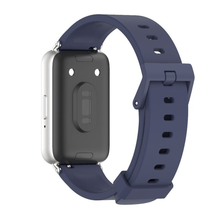 For Samsung Galaxy Fit 3 Mijobs Silicone Watch Band(Midnight Blue+Silver) - free shipping - PMc TechLife - Order now!