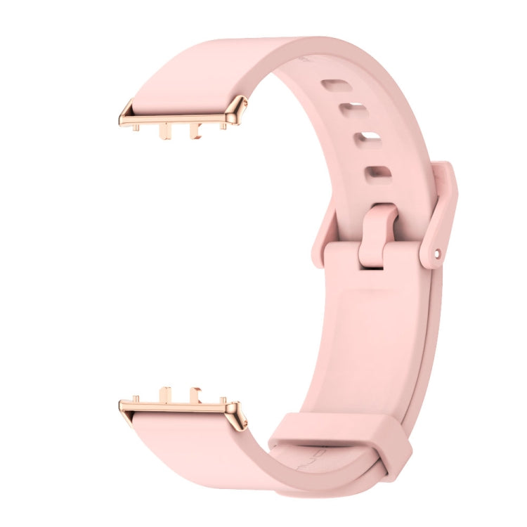 For Samsung Galaxy Fit 3 Mijobs Silicone Watch Band(Pink+Rose Gold) - Watch Bands by MIJOBS | Online Shopping South Africa | PMc TechLife | Buy Now Pay Later Mobicred