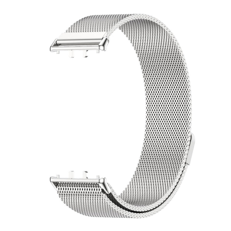 For Samsung Galaxy Fit 3 Mijobs Milan Magnetic Metal Watch Band(Silver) - Watch Bands by MIJOBS | Online Shopping South Africa | PMc TechLife | Buy Now Pay Later Mobicred
