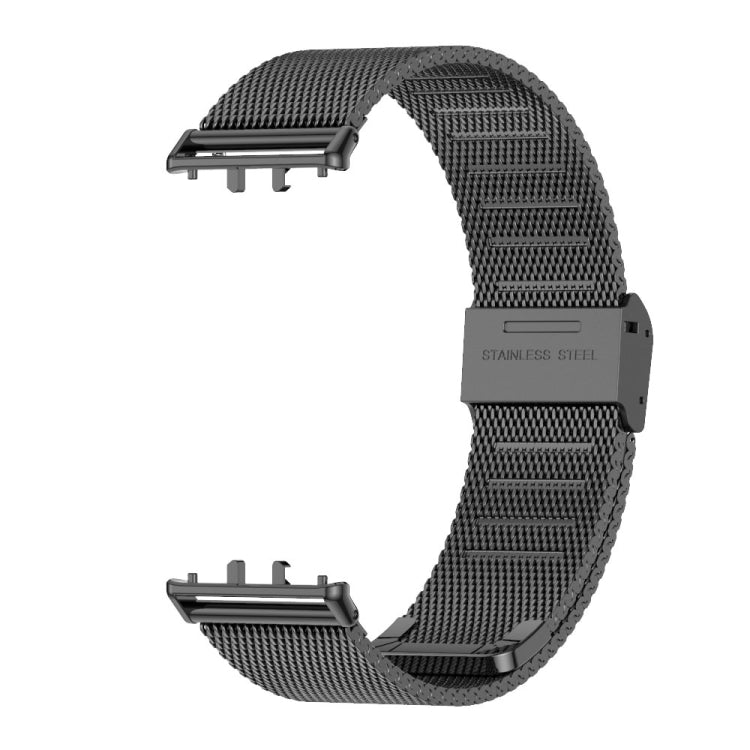 For Samsung Galaxy Fit 3 Mijobs Milan Buckle Metal Watch Band(Black) - Watch Bands by MIJOBS | Online Shopping South Africa | PMc TechLife | Buy Now Pay Later Mobicred