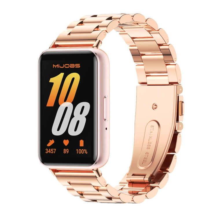 For Samsung Galaxy Fit 3 Mijobs Three-Beads Metal Watch Band(Rose Gold) - free shipping - PMc TechLife - Order now!