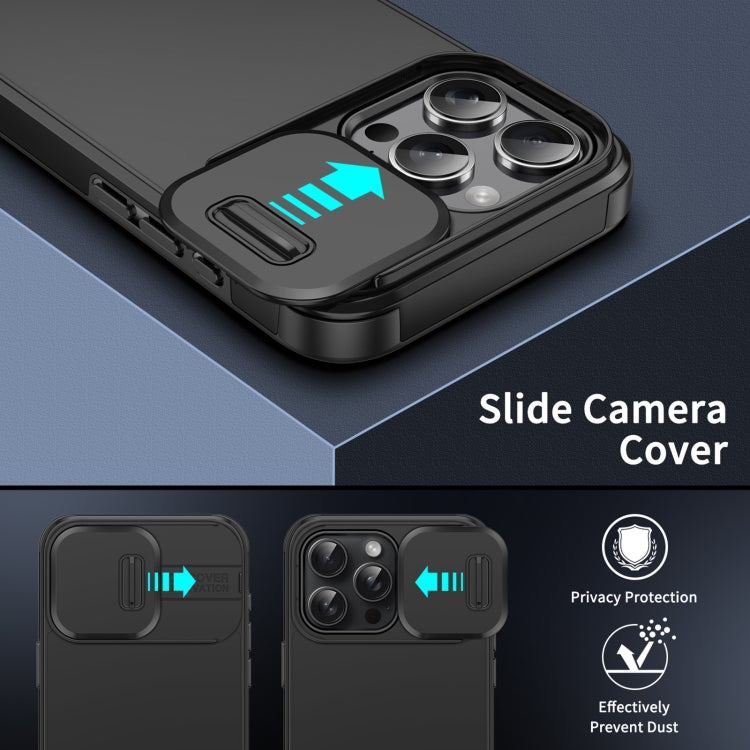 For iPhone 16 Pro Sliding Camshield TPU + PC Phone Case(Blue) - iPhone 16 Pro Cases by PMC TechLife | Online Shopping South Africa | PMC TechLife | Buy Now Pay Later Mobicred