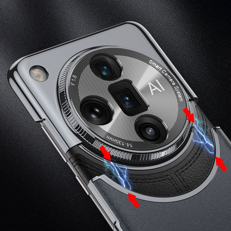 For OPPO Find X7 GKK Mortise-Tenon Connection Contrast Color Frosted AG Shockproof Phone Case(Brown) - free shipping - PMC Jewellery - Order now!