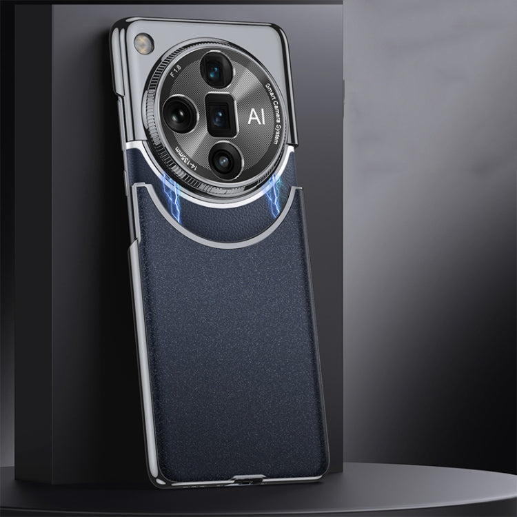 For OPPO Find X7 Ultra GKK Mortise-Tenon Connection Contrast Color Frosted AG Shockproof Phone Case(Blue) - free shipping - PMC Jewellery - Order now!