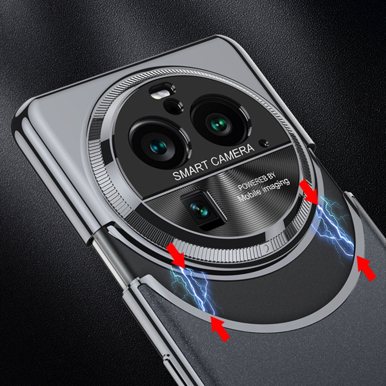 For OPPO Find X6 GKK Mortise-Tenon Connection Contrast Color Frosted AG Shockproof Phone Case(Black) - free shipping - PMC Jewellery - Order now!
