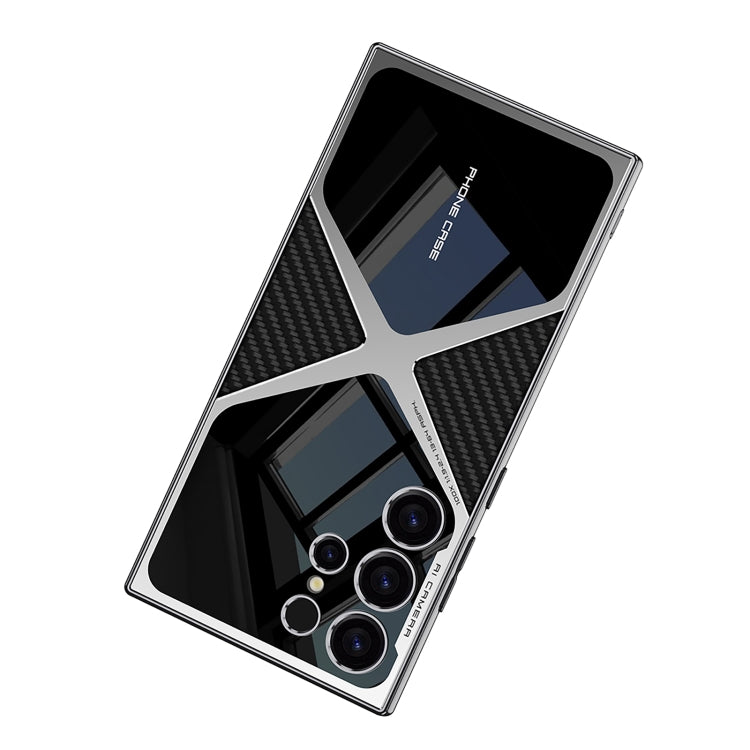 For Samsung Galaxy S23 Ultra GKK Leather Electroplating Supersonic Speed Shockproof Phone Case(Black) - free shipping - PMC Jewellery - Order now!