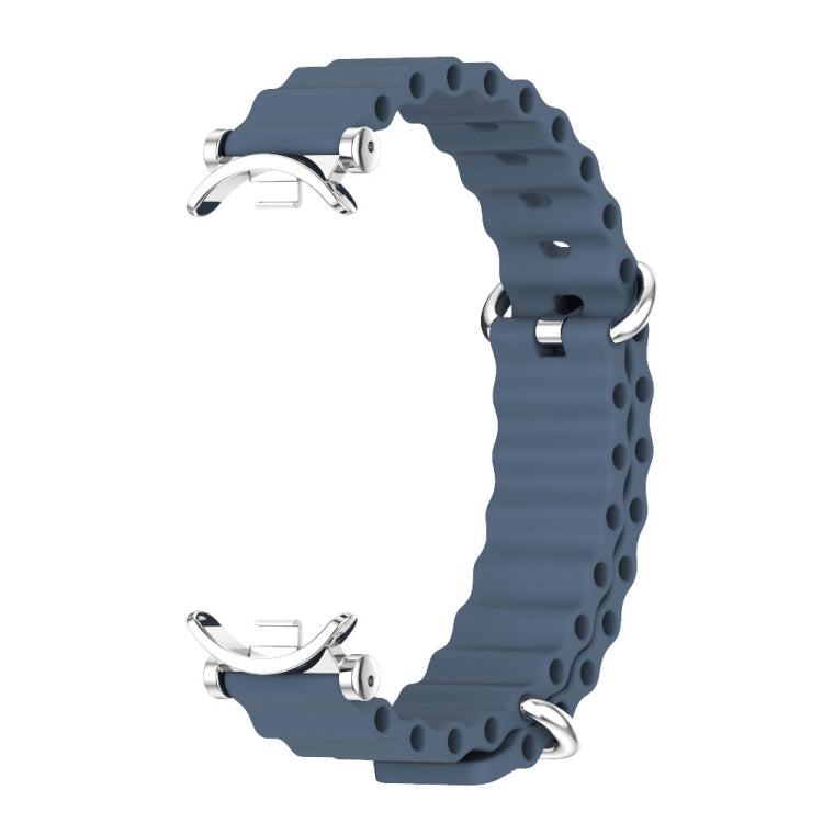 For Xiaomi Smart Band 10 / 9 / 8 Mijobs GT4 Marine Silicone Breathable Watch Band(Dark Blue Silver) - free shipping - PMc TechLife - Order now!