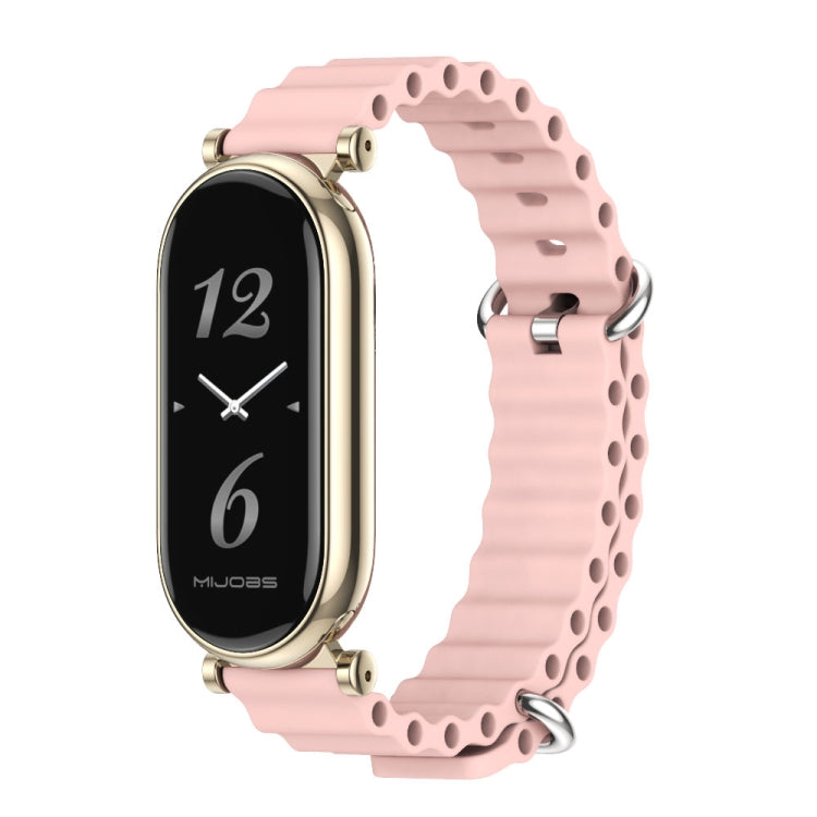 For Xiaomi Smart Band 10 / 9 / 8 Mijobs GT4 Marine Silicone Breathable Watch Band(Pink Light Gold) - free shipping - PMc TechLife - Order now!