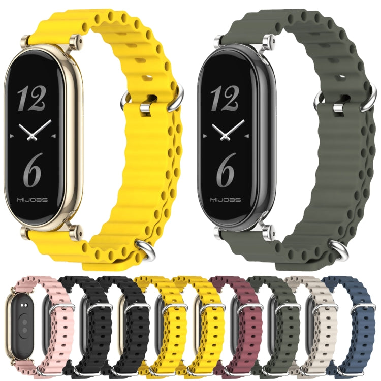For Xiaomi Smart Band 10 / 9 / 8 Mijobs GT4 Marine Silicone Breathable Watch Band(Black Silver) - free shipping - PMc TechLife - Order now!
