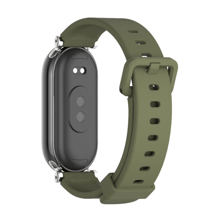 For Xiaomi Smart Band 10 / 9 / 8 Mijobs GT4 Silicone Breathable Watch Band(Army Green Silver) - free shipping - PMc TechLife - Order now!