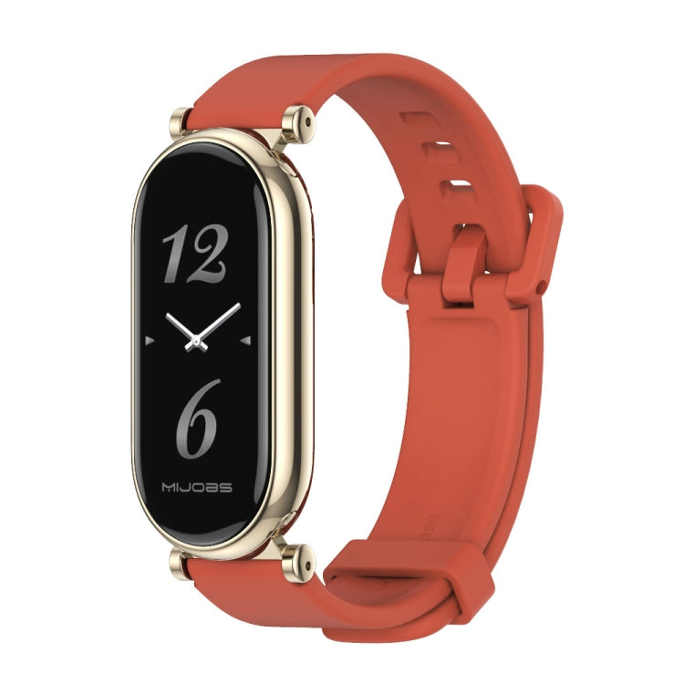 For Xiaomi Smart Band 10 / 9 / 8 Mijobs GT4 Silicone Breathable Watch Band(Orange Light Gold) - free shipping - PMc TechLife - Order now!