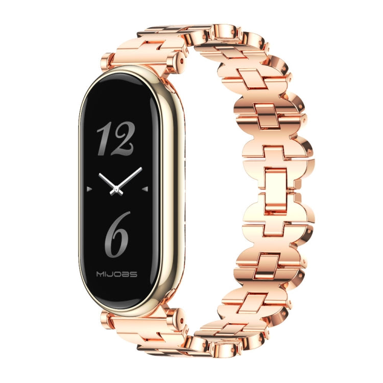 For Xiaomi Smart Band 10 / 9 / 8 Mijobs GT4 Bone Chain Metal Watch Band(Rose Gold) - free shipping - PMc TechLife - Order now!