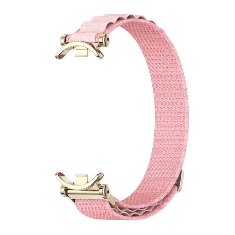 For Xiaomi Mi Band 8 / 9 / 9 NFC Mijobs GT4 Nylon Breathable Watch Band(Pink Light Gold) - Watch Bands by MIJOBS | Online Shopping South Africa | PMC TechLife | Buy Now Pay Later Mobicred
