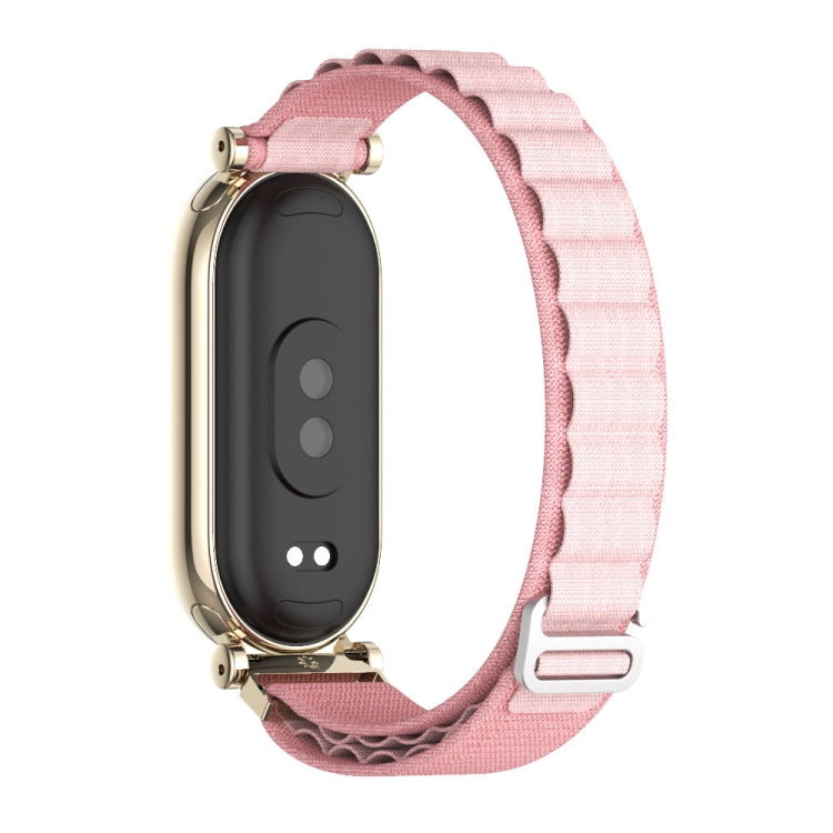 For Xiaomi Mi Band 8 / 9 / 9 NFC Mijobs GT4 Nylon Breathable Watch Band(Pink Light Gold) - Watch Bands by MIJOBS | Online Shopping South Africa | PMC TechLife | Buy Now Pay Later Mobicred