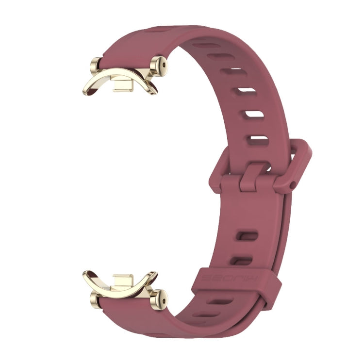For Xiaomi Smart Band 10 / 9 / 8 Mijobs GT4 Flat Hole Silicone Watch Band(Wine Red Light Gold) - free shipping - PMc TechLife - Order now!