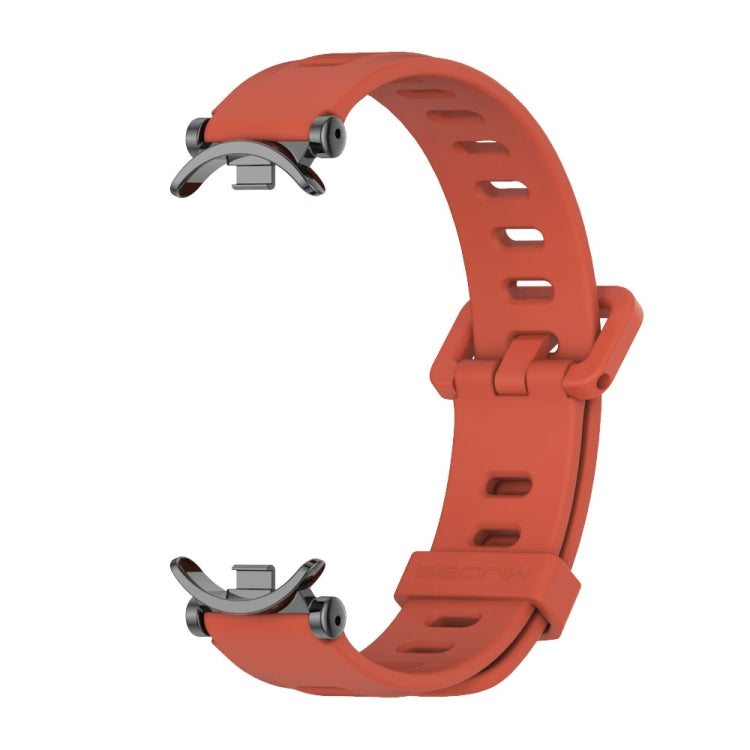 For Xiaomi Smart Band 10 / 9 / 8 Mijobs GT4 Flat Hole Silicone Watch Band(Orange Black) - free shipping - PMc TechLife - Order now!